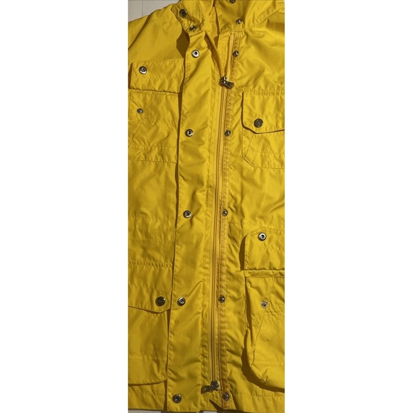 Lauren Ralph Lauren Women's Yellow Utility Jacket ๐ Snap Front - Large *Flaw* - Picture 5 of 16